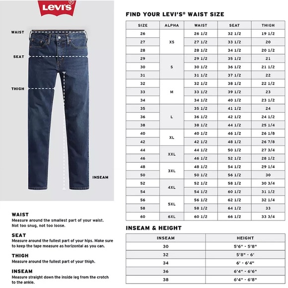 LEVI STRAUSS & CO 501® ORIGINAL FIT MEN'S JEANS - Color Black - Size 32x32 - Picture 9 of 10